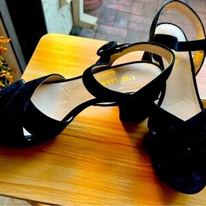 PRADA. Suede, black and lovely.